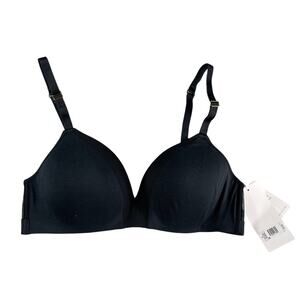 All You Lively Bra Womens 38C Black Wireless Padded Nylon Stretch NWT
